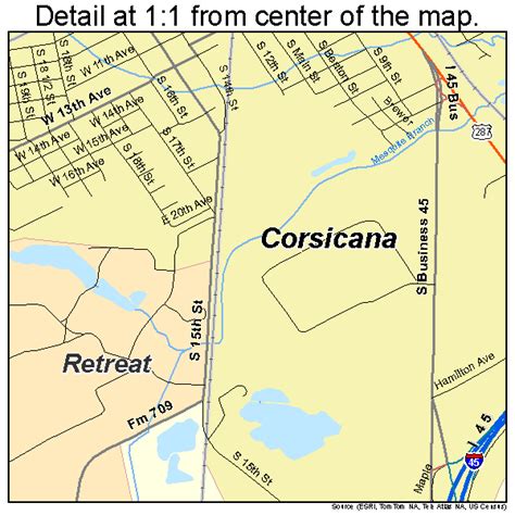 map of corsicana texas.